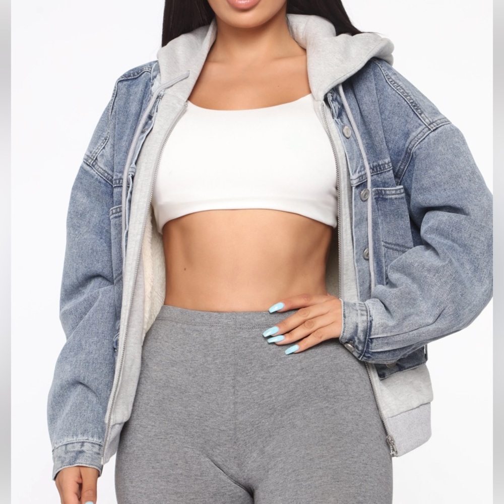 Double layer denim jacket
